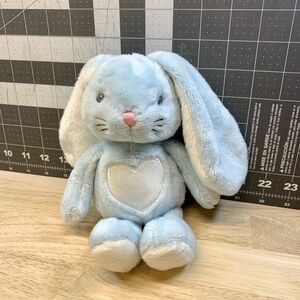 GANZ Baby Collection Bunny Plush – Blue Easter Rabbit w/ Heart Chest